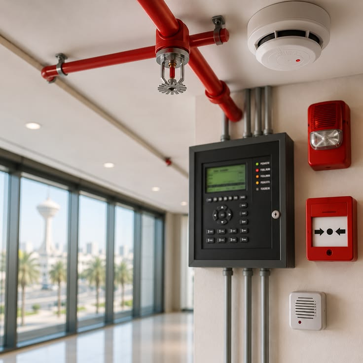 Fire detection system covering a building's zones
